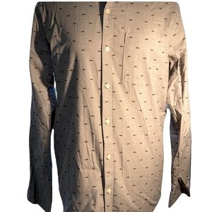 Van Heusen Flex Slim Fit Long Sleeve Race Car Dress Shirt Size S 14 14.5